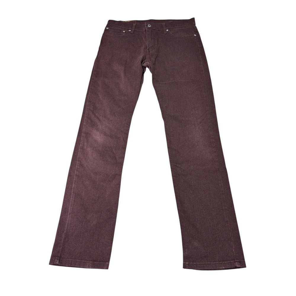 Levis 511 Slim Fit Jeans Mens 31x32 Burgundy Maroon‎ Stretch Denim 04511-5065